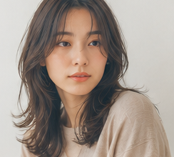 ミディアムヘアのスタイル